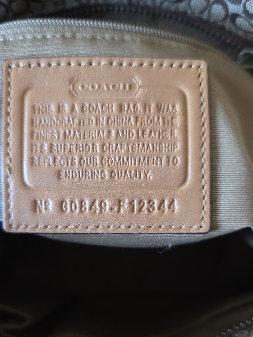 EUC Coach Brown Signature Small C Small Tote - Picture 7 of 12